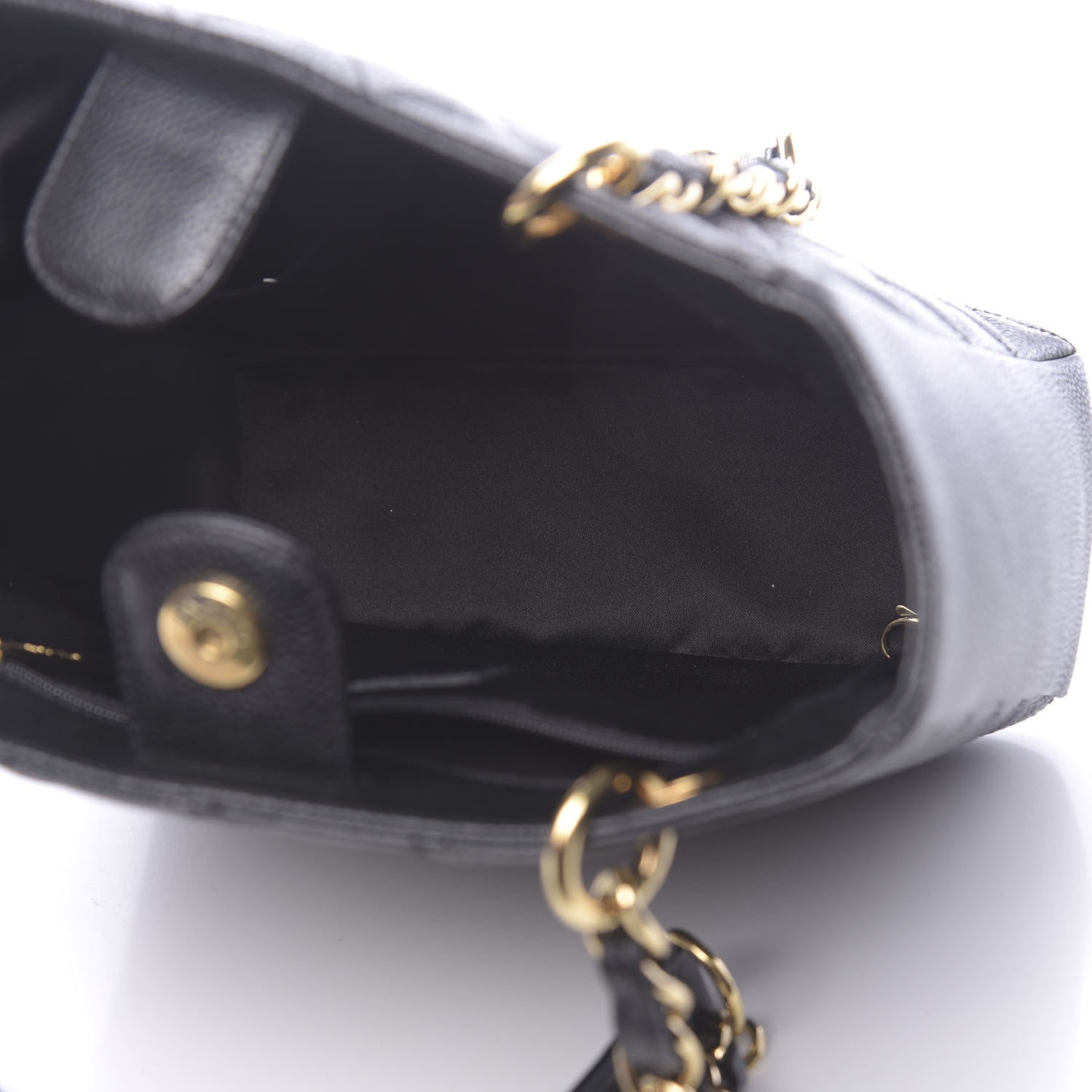 Chanel Caviar Quilted Petit Shopping Tote PST Black 5 of 10