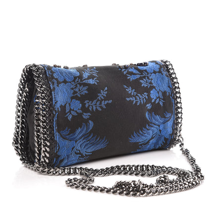 Stella McCartney Jacquard Floral Crystal Falabella Clutch Black 4 of 10