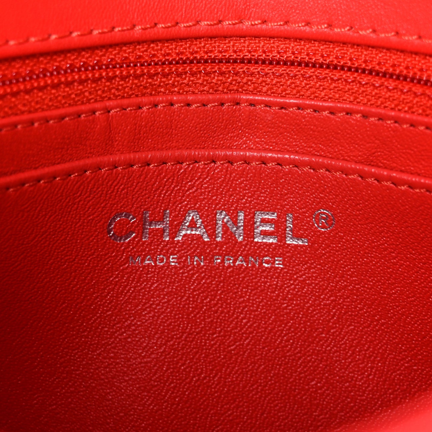 Lambskin Quilted Small Geometric Flap Red