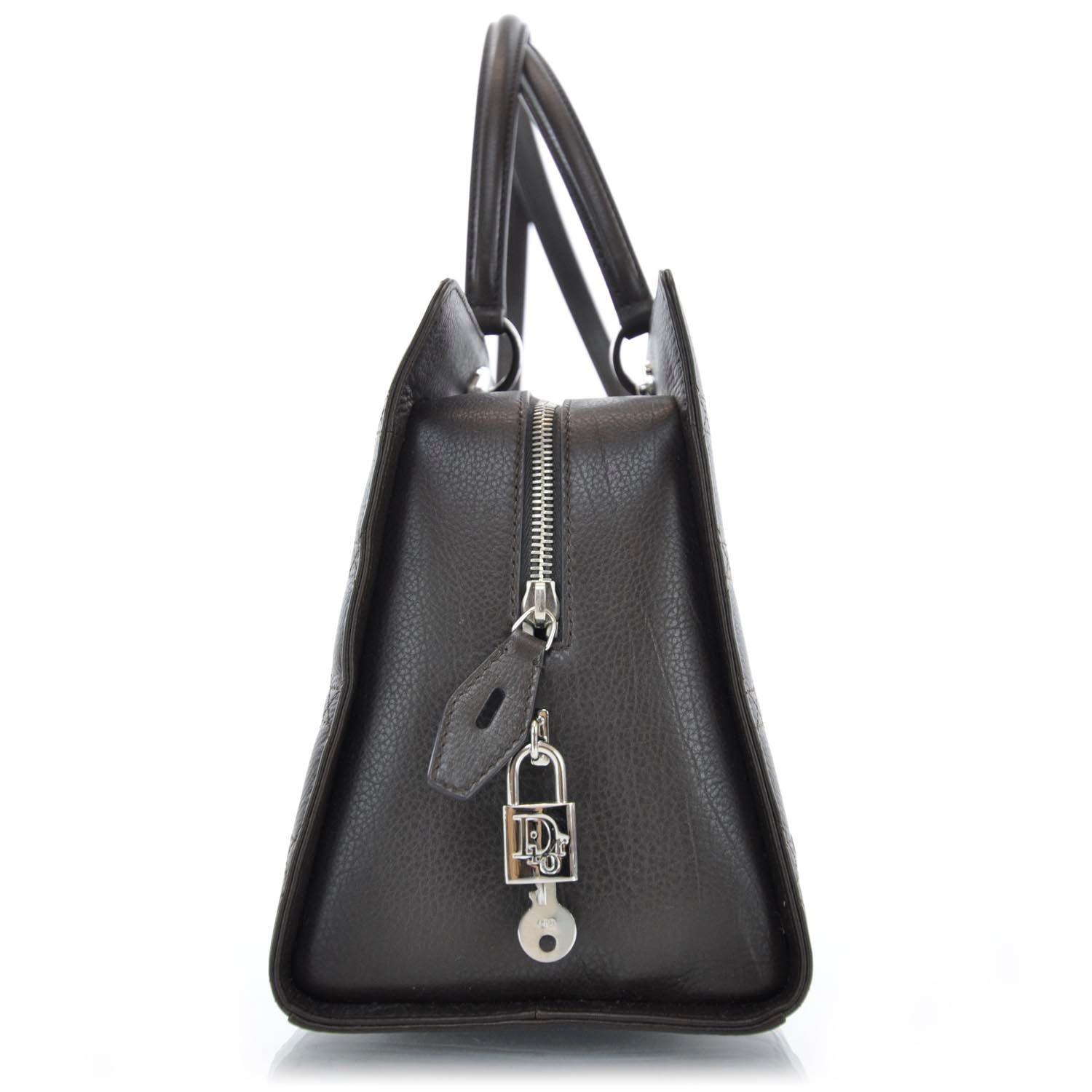 Christian Dior Calfskin Cannage Stitched Large East West Lady Dior Brown 4 of 9