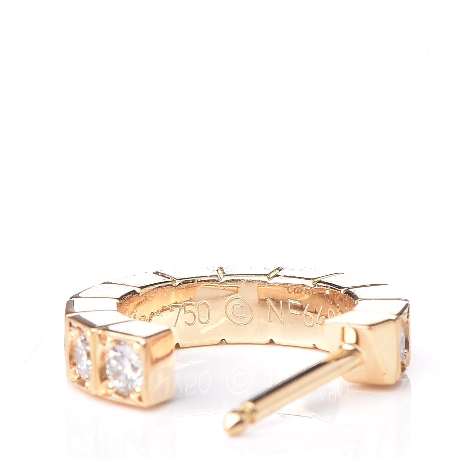 Cartier 18K Yellow Gold Diamond Lanieres Earrings 5 of 5
