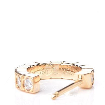 Cartier 18K Yellow Gold Diamond Lanieres Earrings 5 of 5
