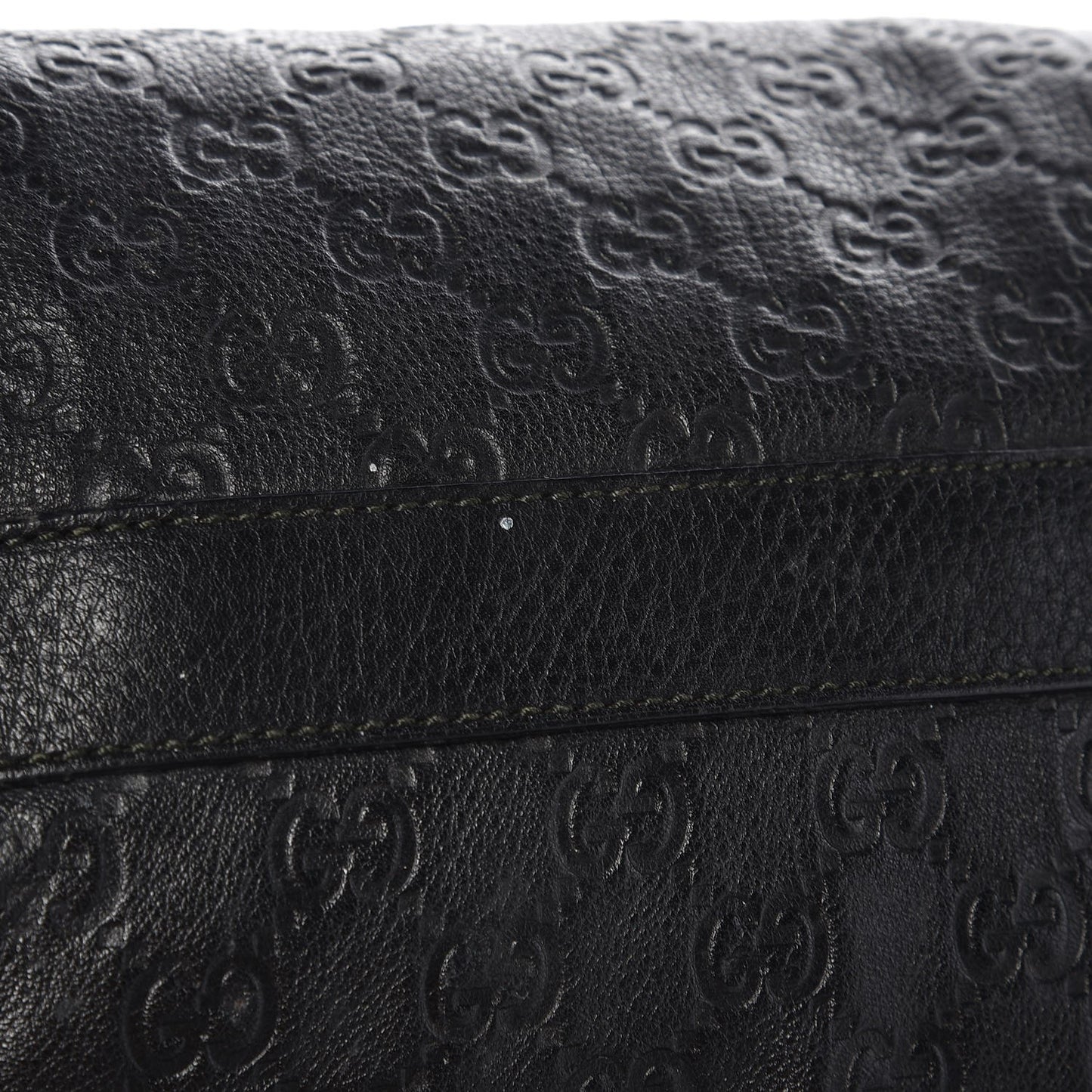 Guccissima Medium Flap Messenger Bag Black