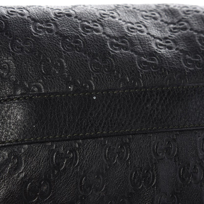 Gucci Guccissima Medium Flap Messenger Bag Black 13 of 15