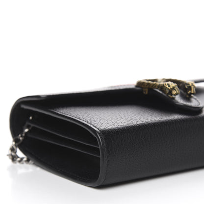 Gucci Calfskin Web Mini Dionysus Chain Wallet Black 8 of 11