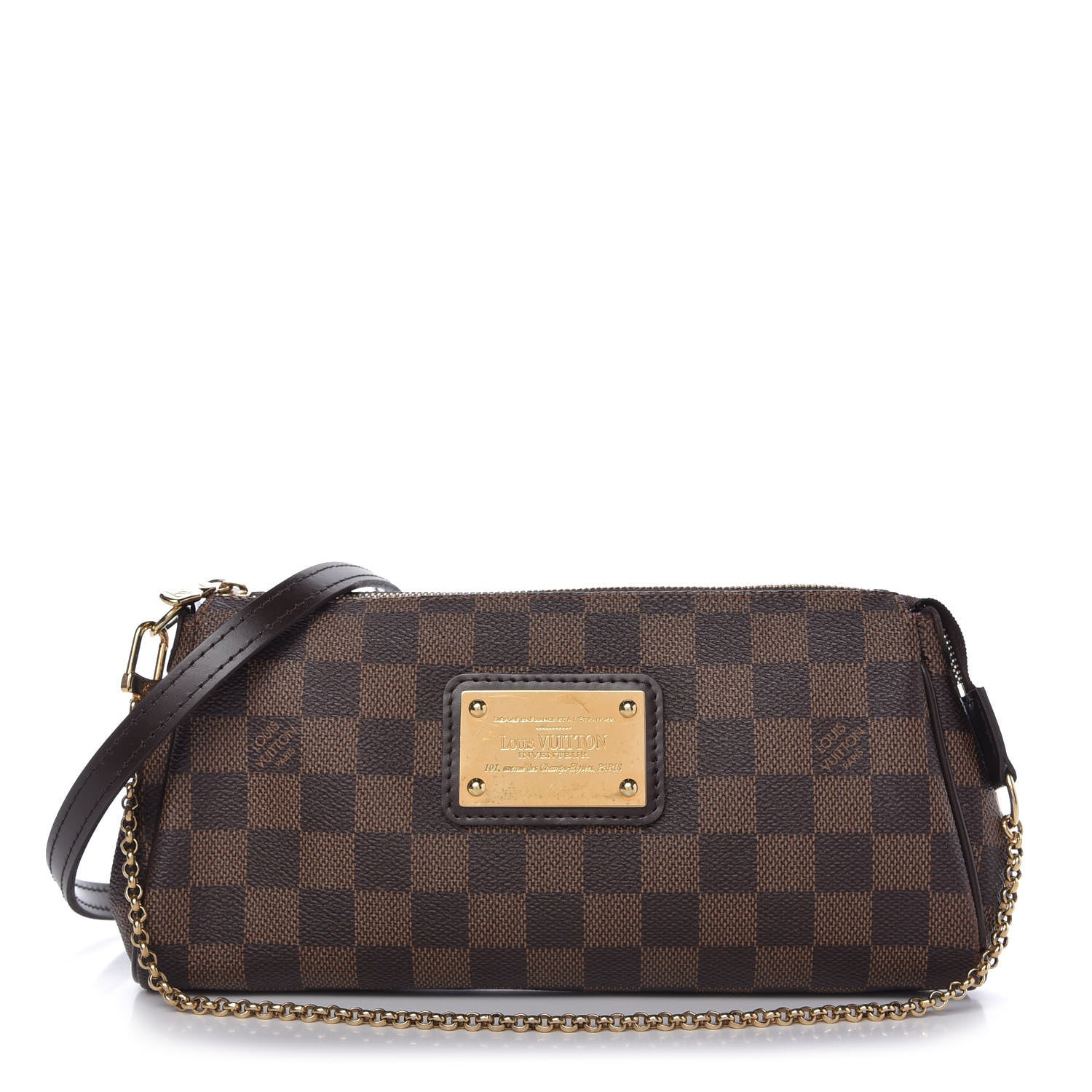 Louis Vuitton Damier Ebene Eva Clutch 1 of 10