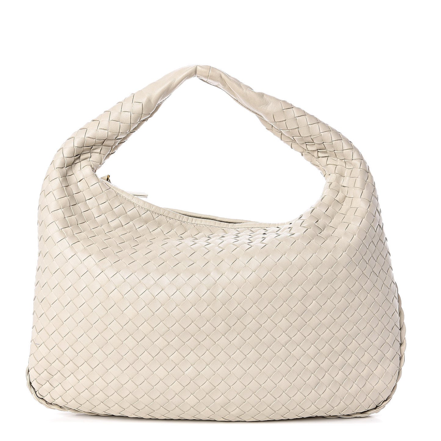 Nappa Intrecciato Medium Veneta Hobo Cream