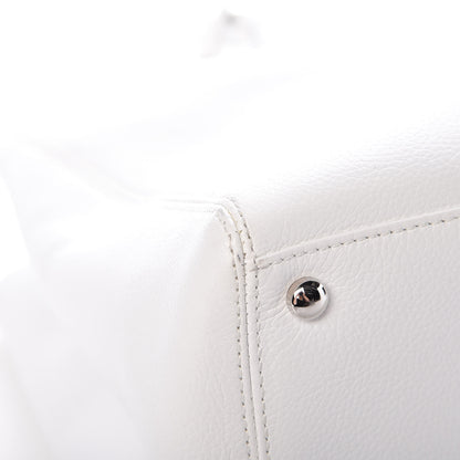 Chanel Calfskin Cerf Executive Shopper Tote White 16 of 17