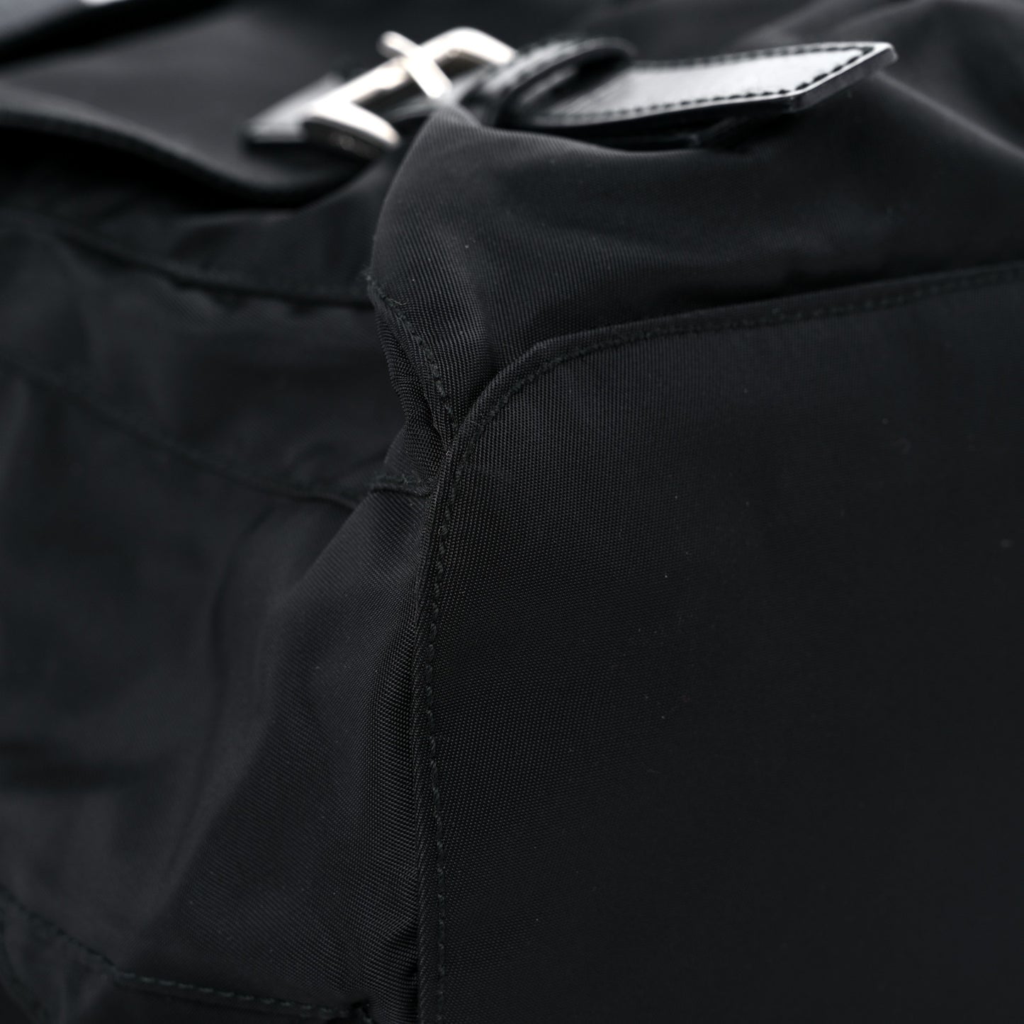 Tessuto Nylon Saffiano Medium Backpack Black