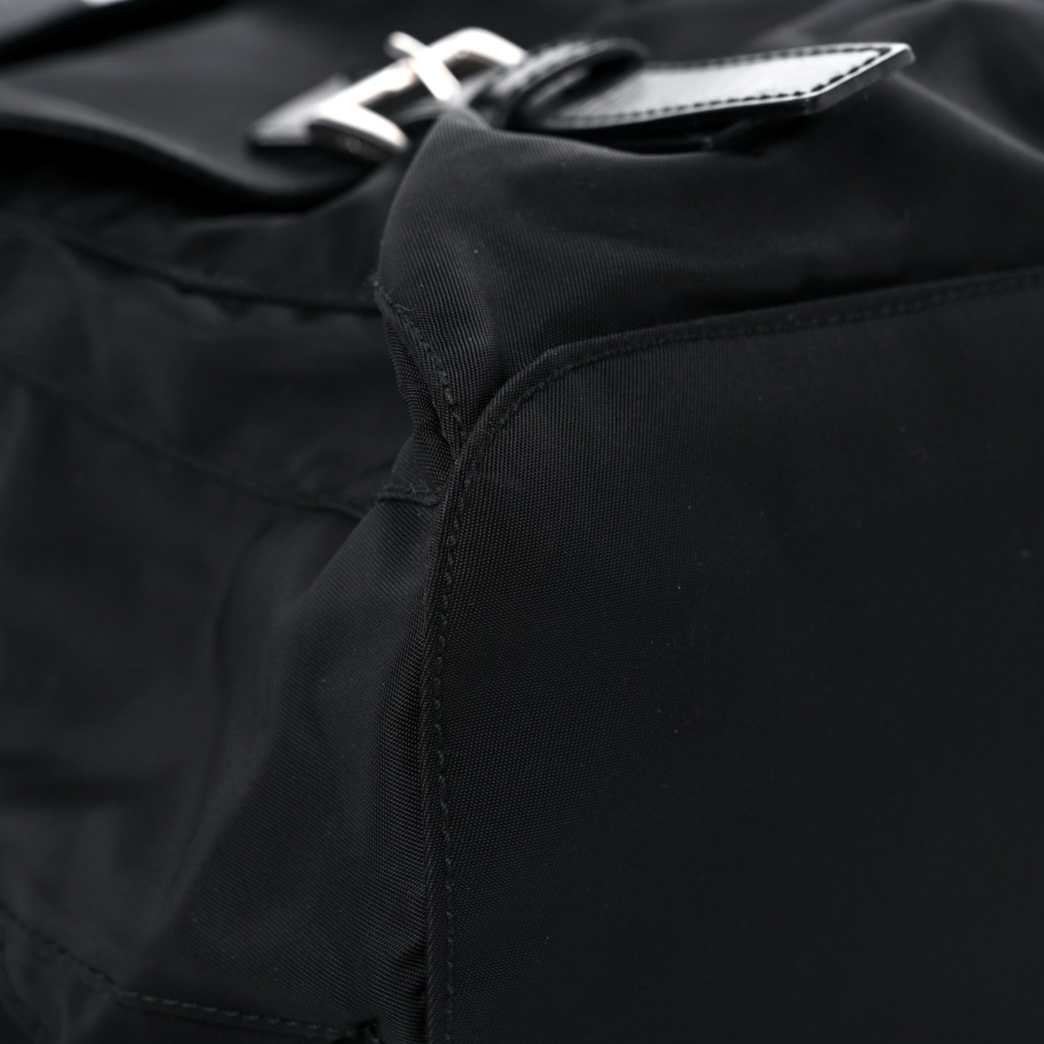 Prada Tessuto Nylon Saffiano Medium Backpack Black 7 of 16