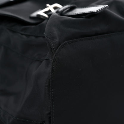 Prada Tessuto Nylon Saffiano Medium Backpack Black 7 of 16