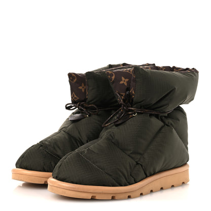 Louis Vuitton Nylon Monogram Pillow Comfort Ankle Boot 40 Khaki 4 of 14