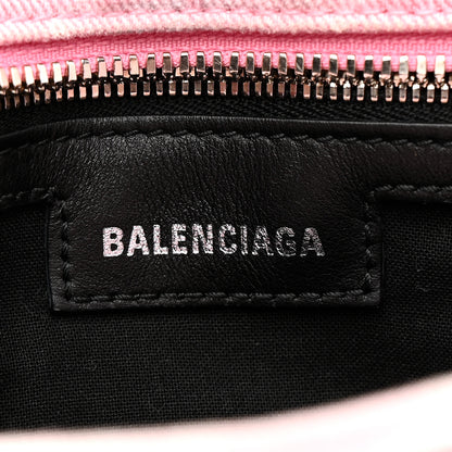 Balenciaga Denim BB Monogram Neo Cagole Handbag XS Pink 6 of 15