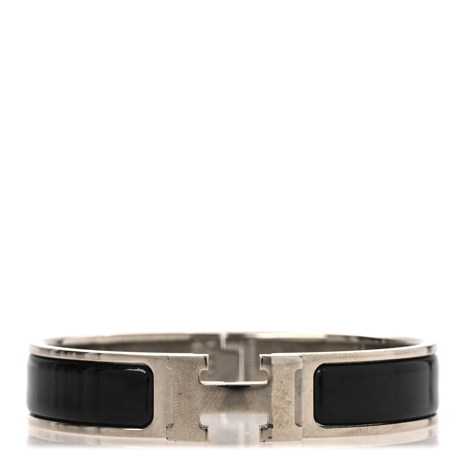 Hermes Enamel Narrow Clic Clac H Bracelet PM Black 1 of 6