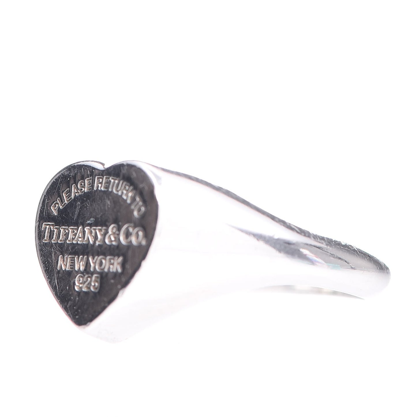 Sterling Silver Return to Tiffany Heart Signet Ring 52 6