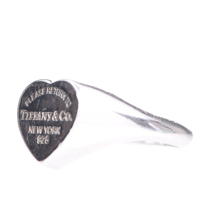 Tiffany Sterling Silver Return to Tiffany Heart Signet Ring 52 6 3 of 6