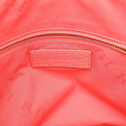 Burberry Heritage Grain Check Embossed Small Orchard Bowling Bag Pink 6 of 13