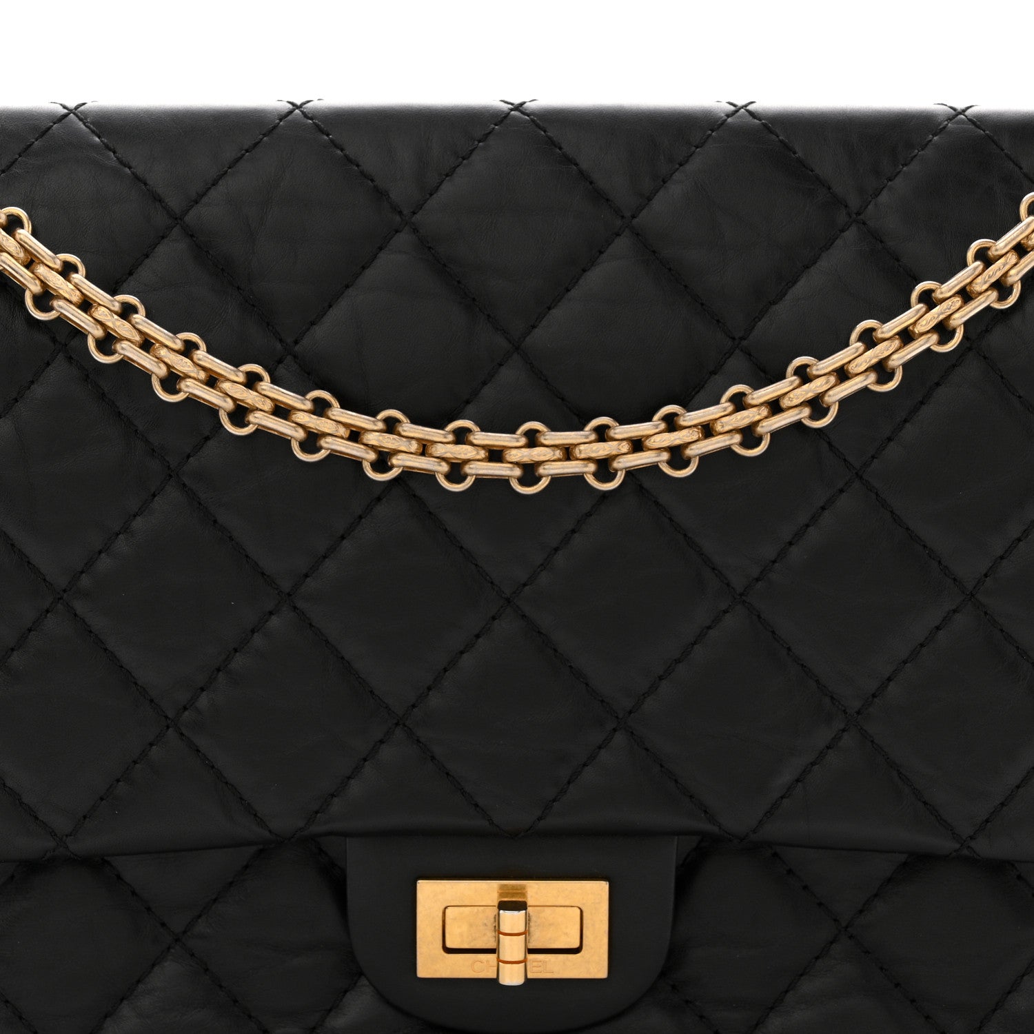 Chanel Aged Calfskin Quilted 2.55 Reissue 226 Flap Black 8 of 11