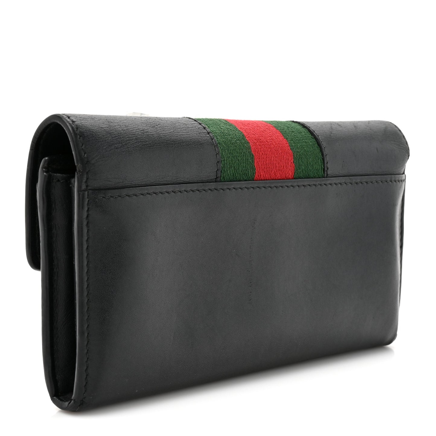 Calfskin Sylvie Continental Wallet Black
