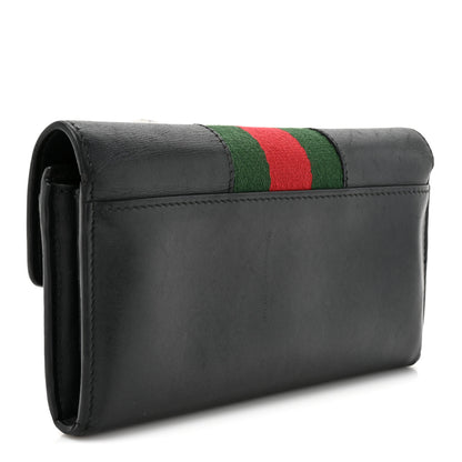 Gucci Calfskin Sylvie Continental Wallet Black 3 of 14