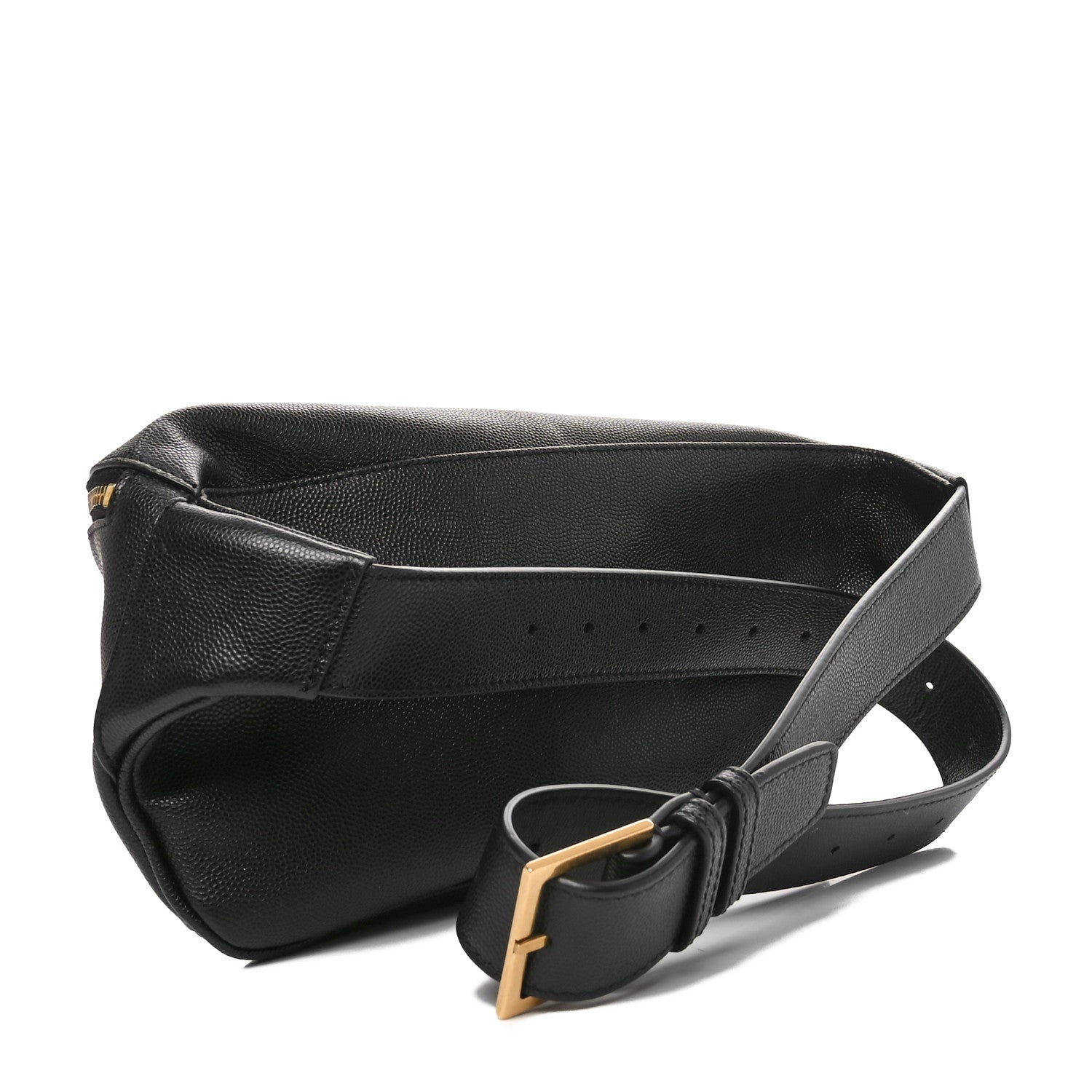 Saint Laurent Grain De Poudre Monogram Belt Bag Black 3 of 10