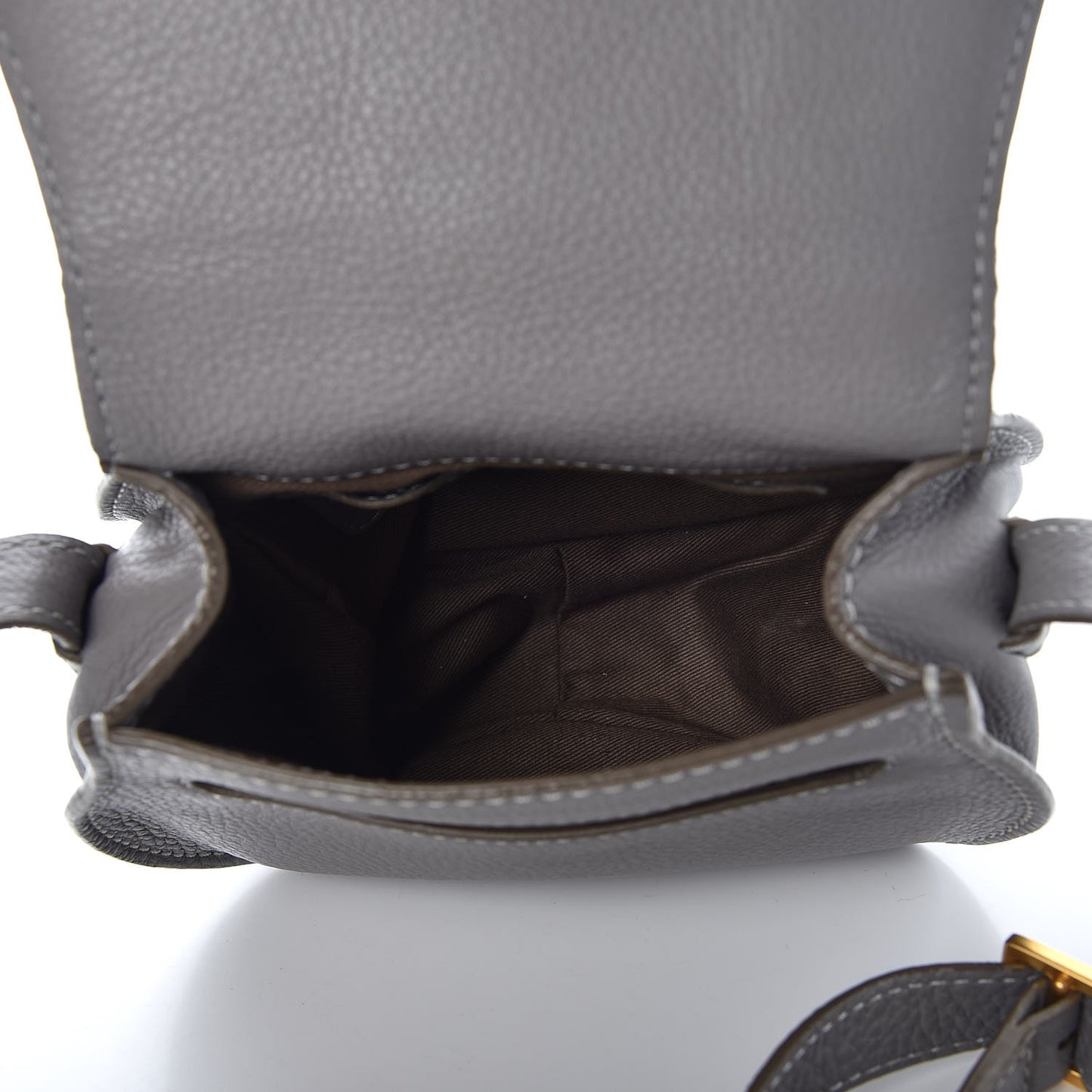 Calfskin Mini Marcie Round Crossbody Bag Cashmere Grey