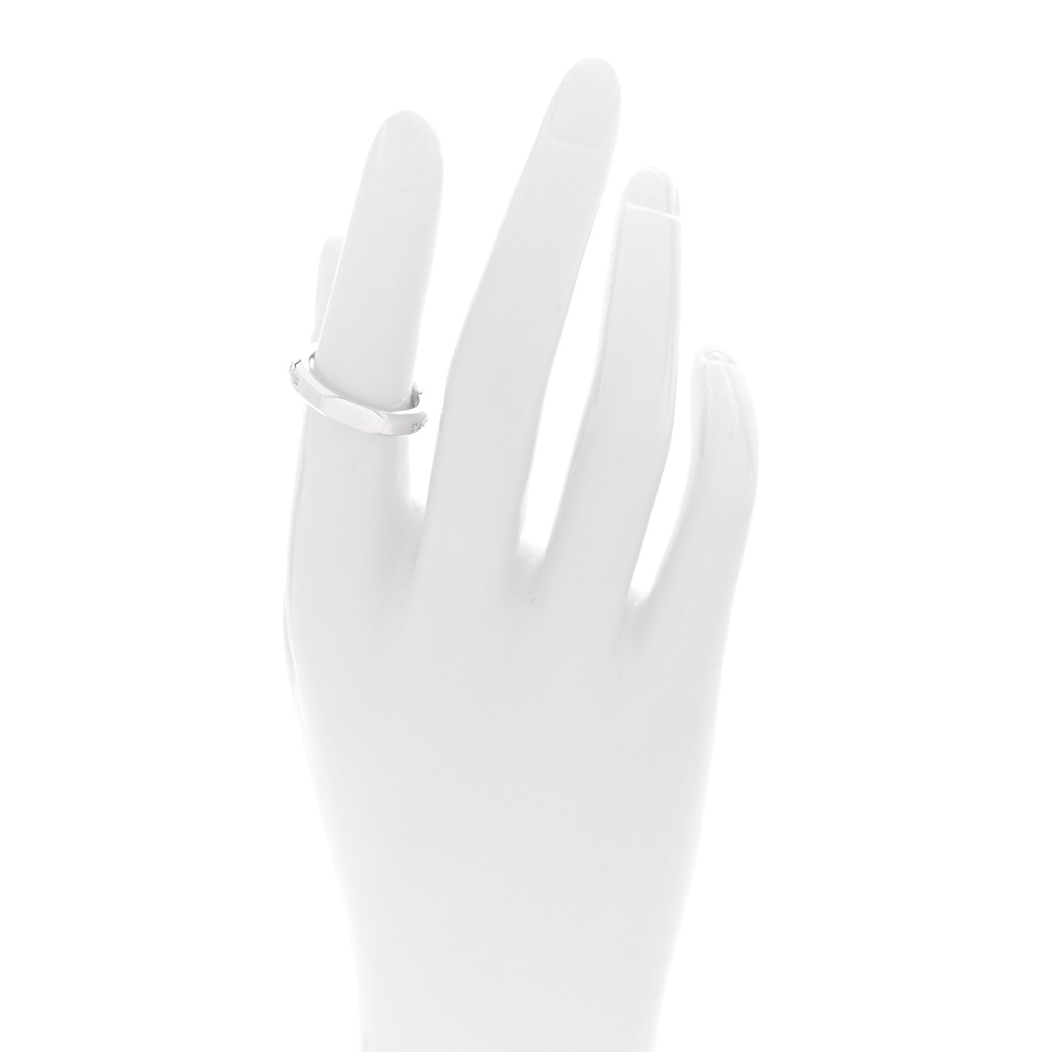 Tiffany Sterling Silver Makers Narrow Slice Ring 52 6 2 of 7