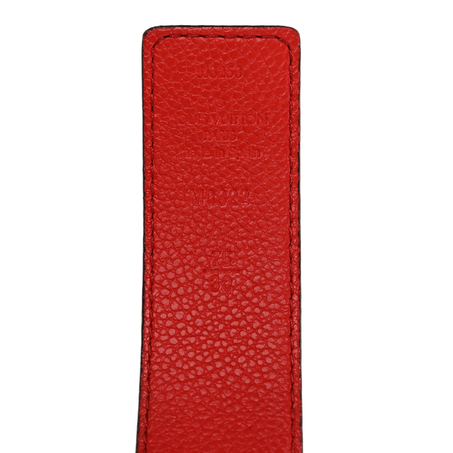 Louis Vuitton Monogram Calfskin LV Initiales Reversible Belt 75 30 Red 4 of 6