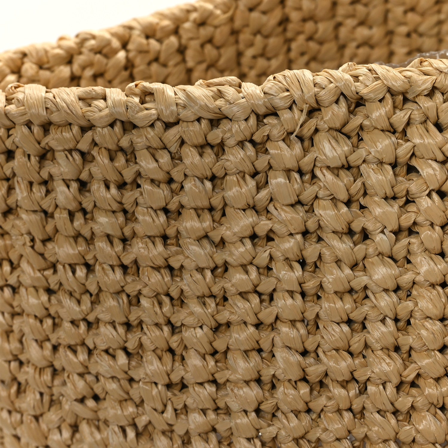 Prada Yarn Raffia Effect Crochet Embroidered Logo Tote Naturale 10 of 11