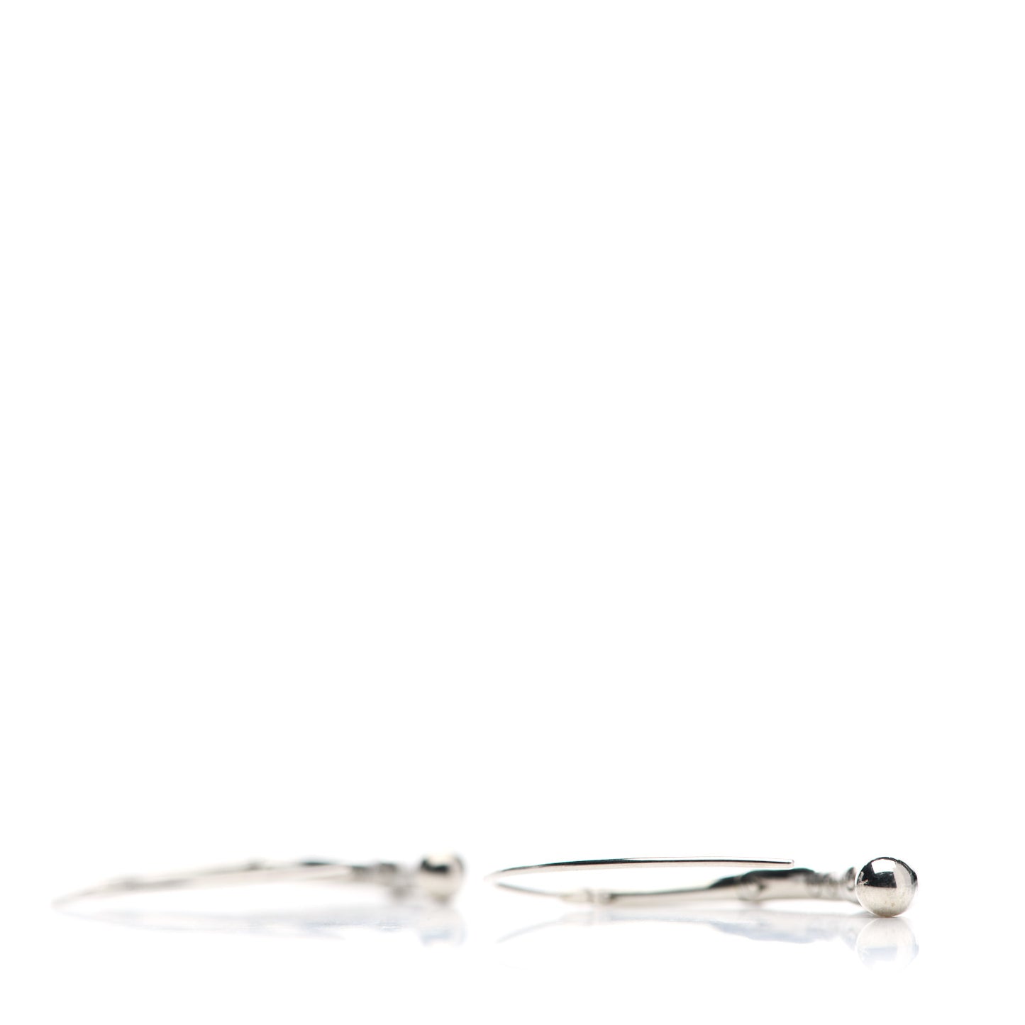 Sterling Silver Large Bamboo Hoop Earrings