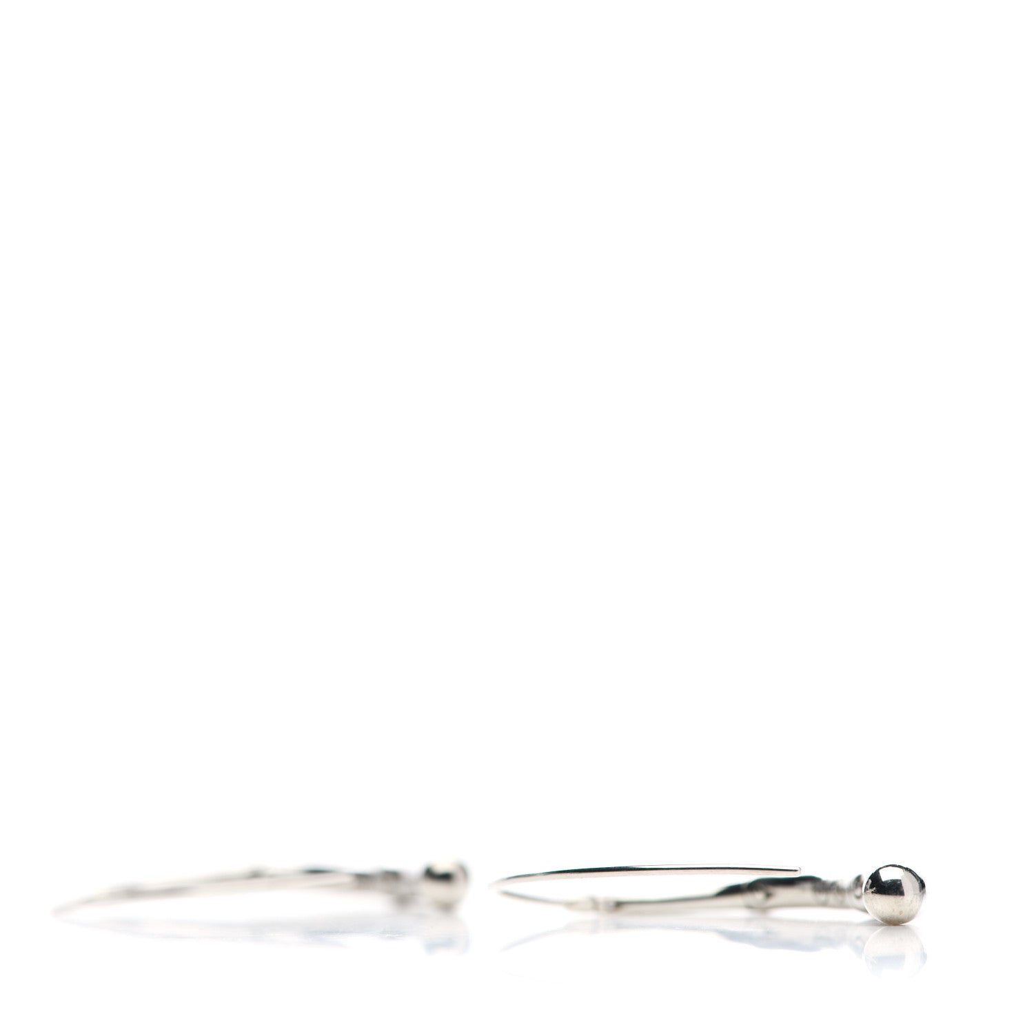 John Hardy Sterling Silver Large Bamboo Hoop Earrings 3 of 5