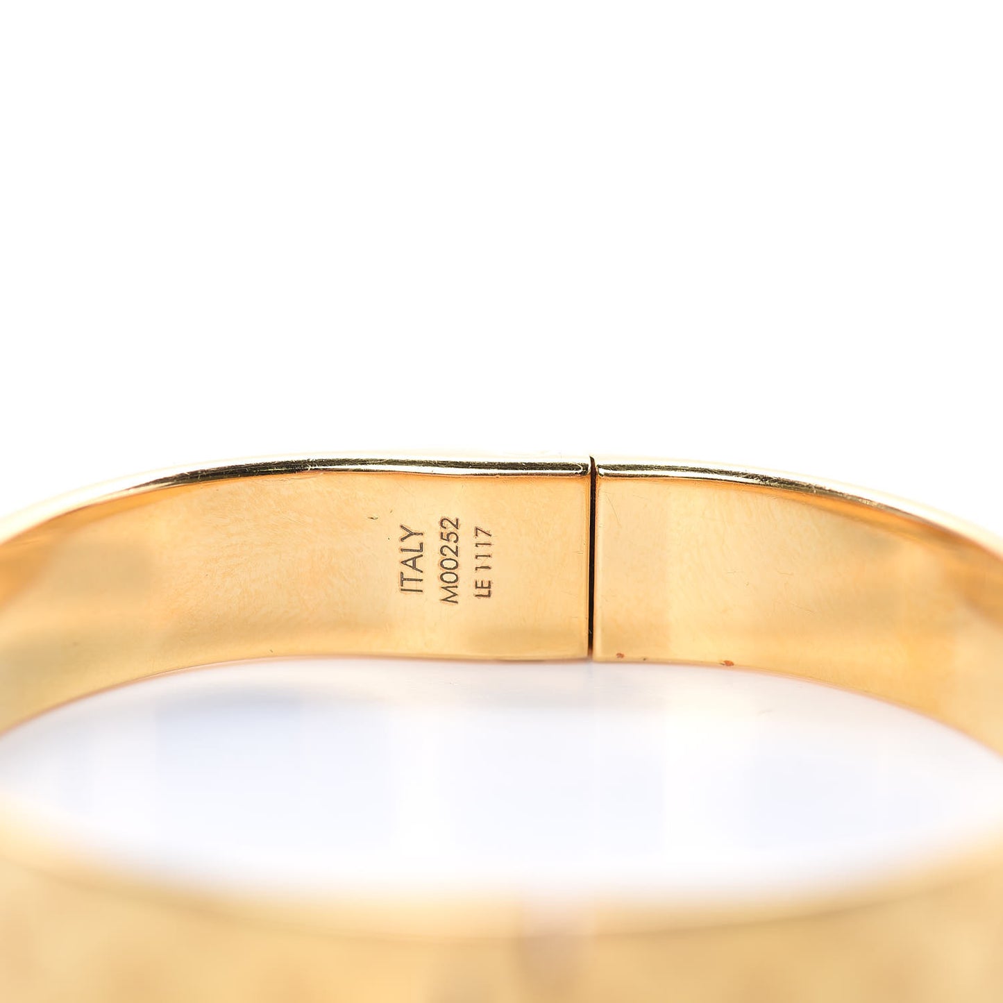 Brass Monogram Nanogram Cuff M Gold
