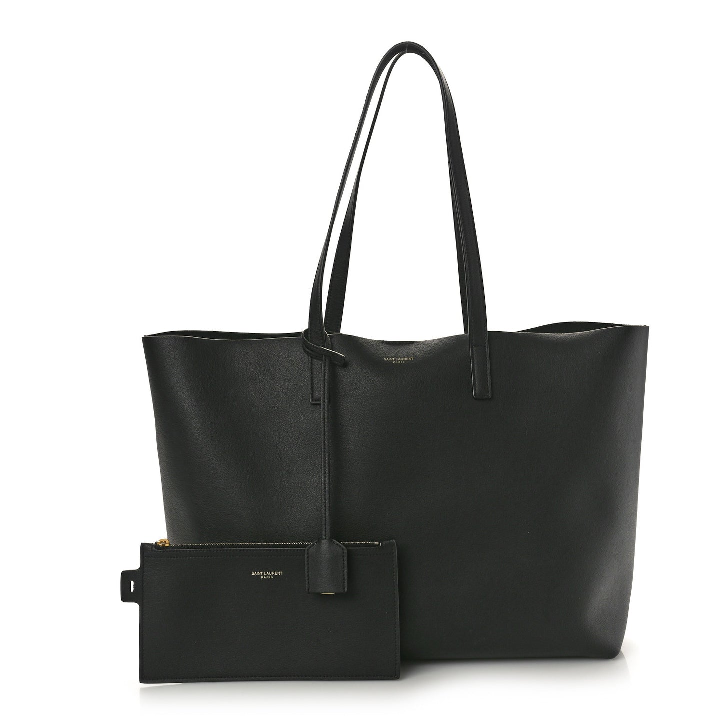 Calfskin Large Shopping Tote Black