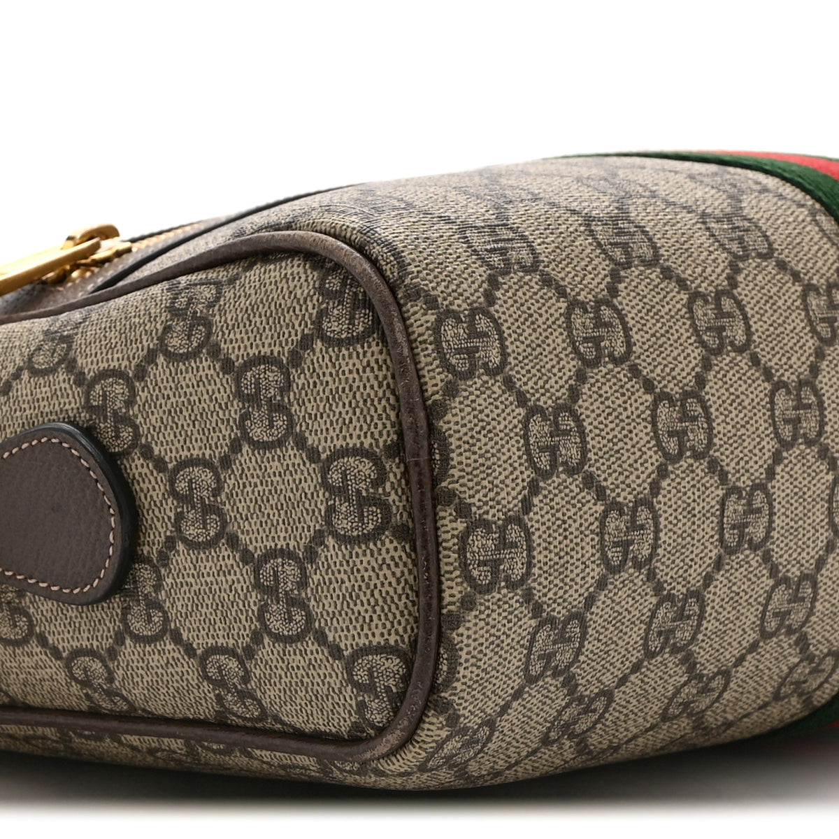 GG Supreme Monogram Web Small Ophidia Shoulder Bag Brown