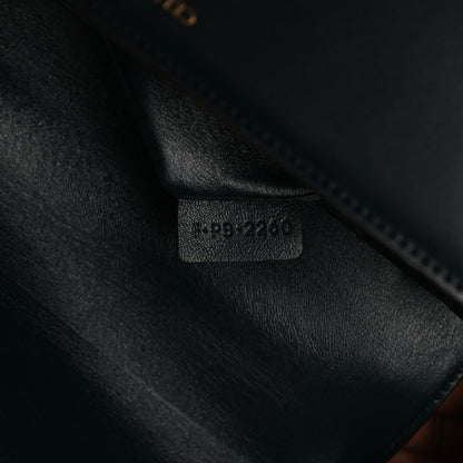 Celine Shiny Calfskin Medium Triomphe Navy Blue 6 of 14