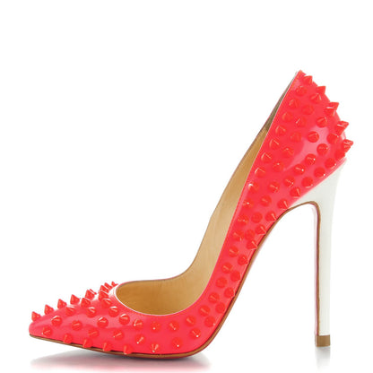 Christian Louboutin Patent Pigalle Spikes 120 Pumps 35.5 Pink 1 of 11