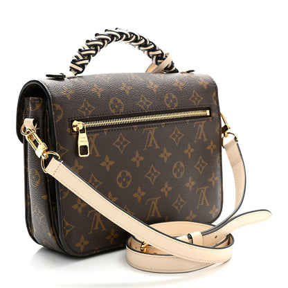 Louis Vuitton Monogram Braided Pochette Metis Creme Beige 3 of 9