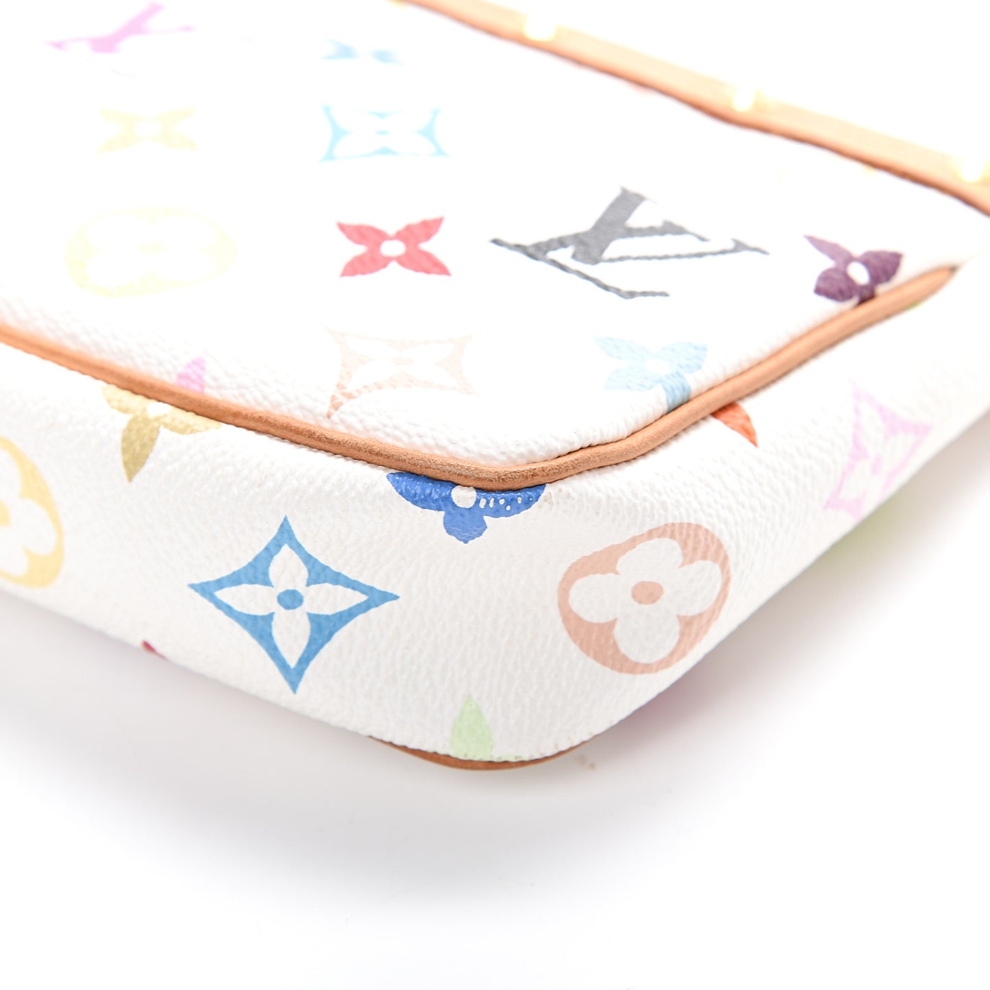 Monogram Multicolor Pochette Accessories White