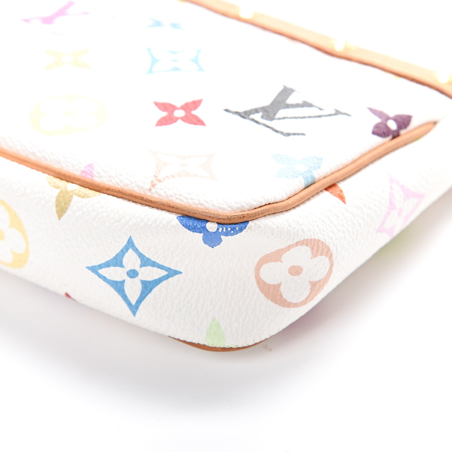 Louis Vuitton Monogram Multicolor Pochette Accessories White 10 of 13