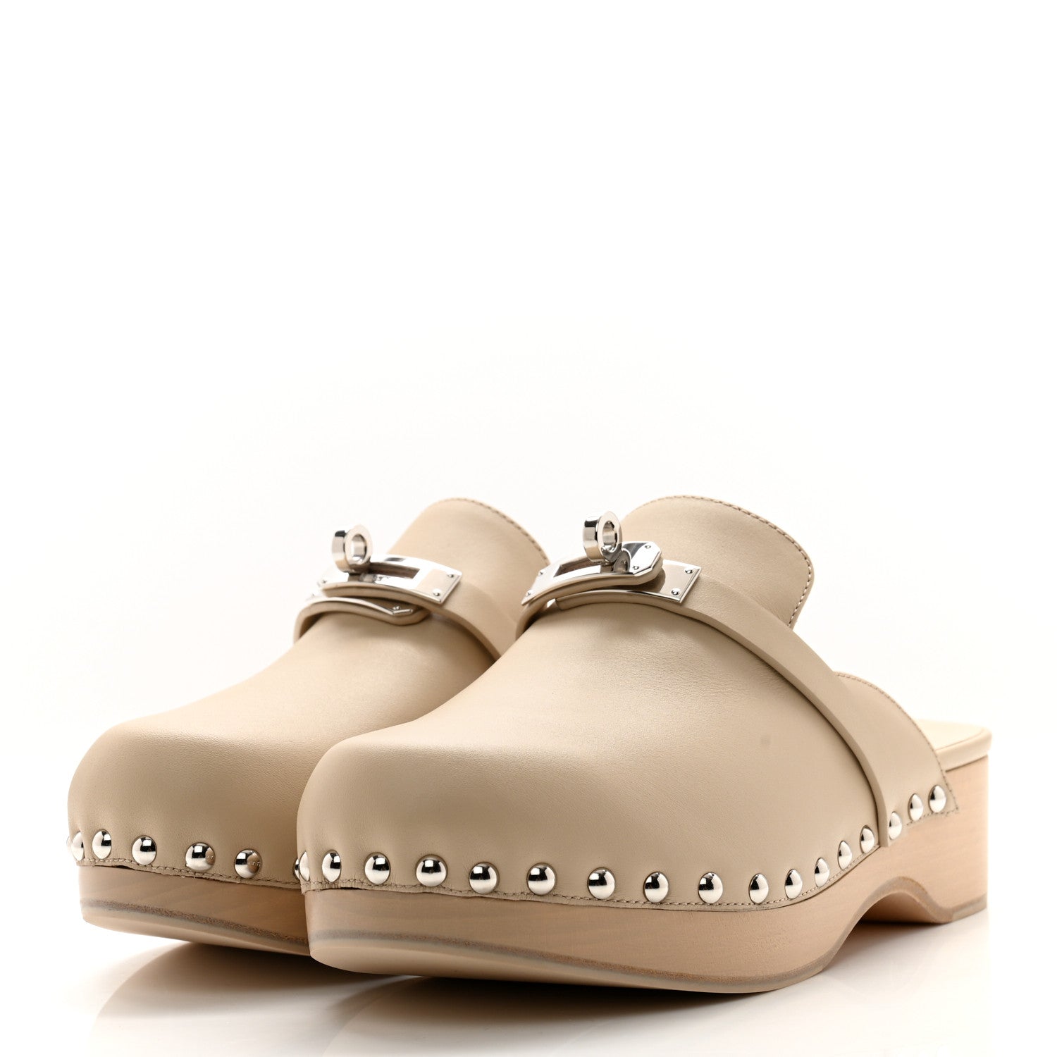 Hermes Calfskin Carlotta Mules 35 Hetre 3 of 9