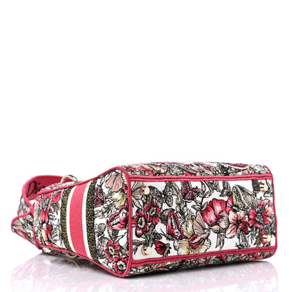 Christian Dior Canvas Embroidered Butterfly Print Medium Lady D-Lite Multicolor 4 of 10