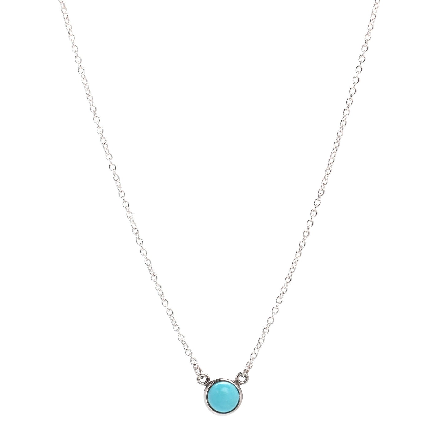 Sterling Silver Turquoise Elsa Peretti Color by the Yard Pendant Necklace