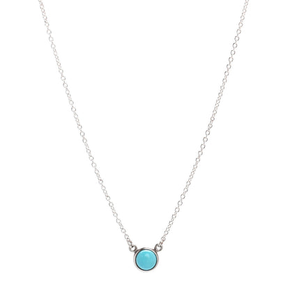 Tiffany Sterling Silver Turquoise Elsa Peretti Color by the Yard Pendant Necklace 1 of 4