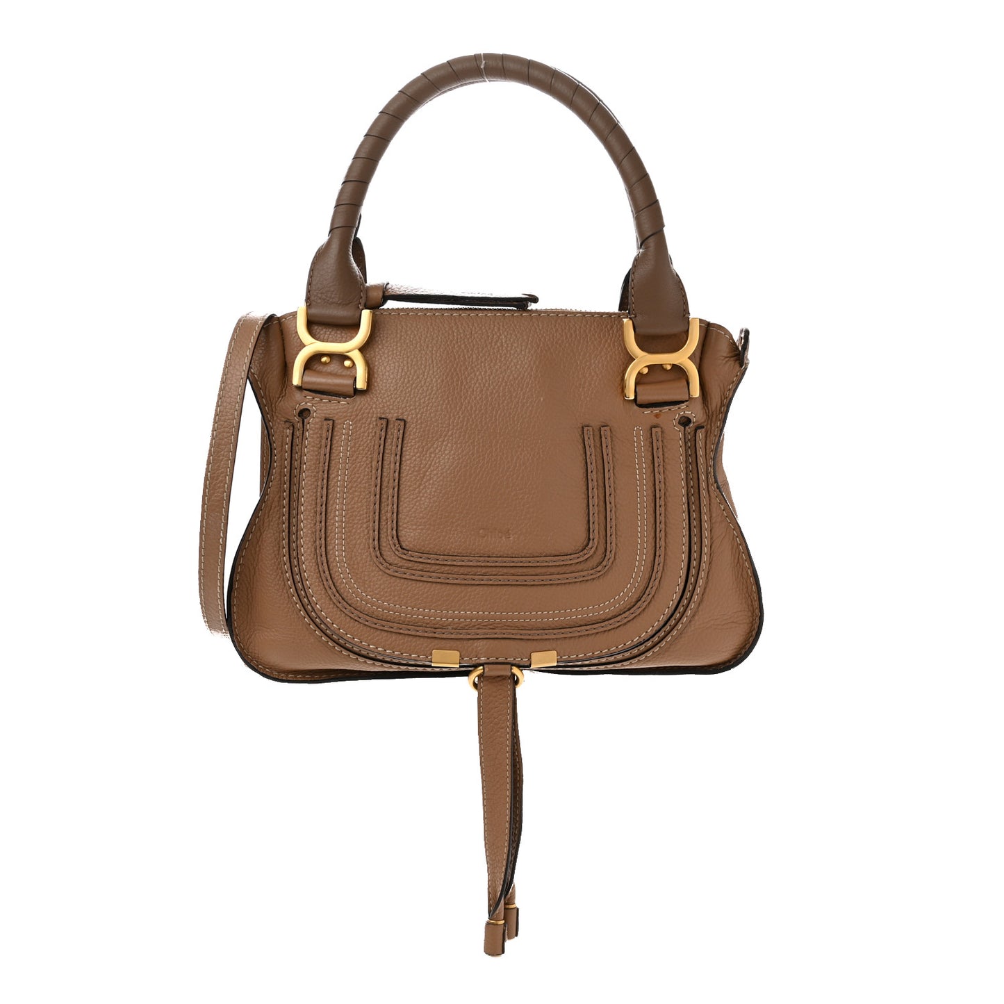 Calfskin Small Marcie Satchel Nut