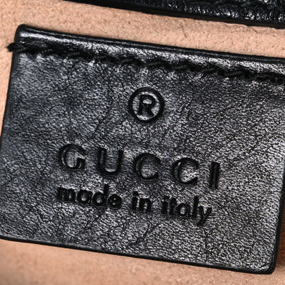 Gucci Calfskin Matelasse Super Mini GG Marmont Shoulder Bag Black Black 6 of 10