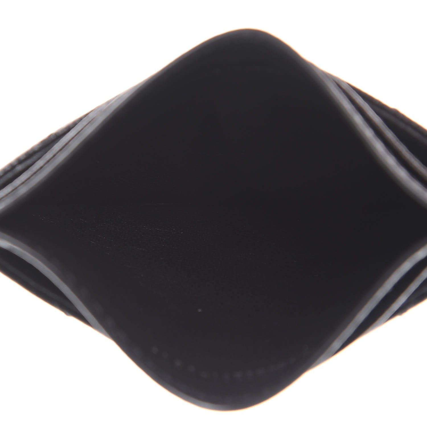 Saint Laurent Grain De Poudre Matelasse Chevron Monogram Credit Card Case Black 4 of 7