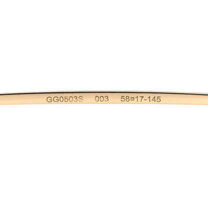 Gucci Metal Aviator Sunglasses GG0503S Gold 5 of 7