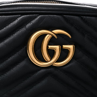 Gucci Calfskin Matelasse Small GG Marmont Chain Shoulder Bag Black 16 of 16