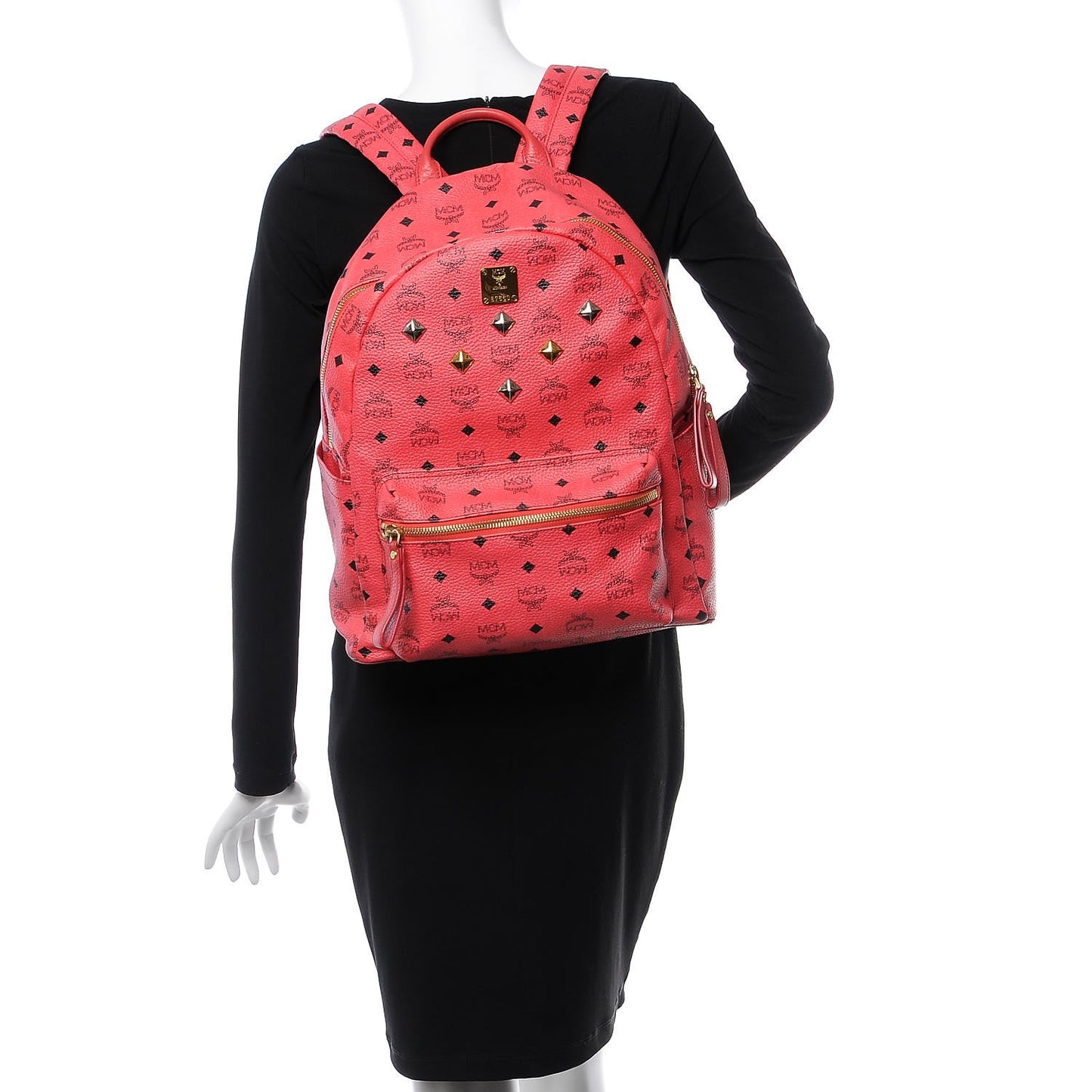 Visetos Medium Sprinkle Stud Stark Backpack Corail