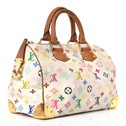 Louis Vuitton Monogram Multicolor Speedy 30 White 2 of 38